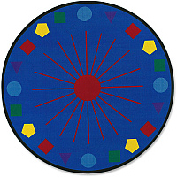 Flagship Carpets Shapes Galore Round Rug 96" Diameter - Circle - Multicolor - Synthetic, Nylon - 1 Each (FE11787A)