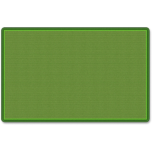 Flagship Carpets All-Over Weave Solid Color Rug Classic - 99.96" Length x 69.96" Width - Green - Nylon - 1 Each (FE15332A)