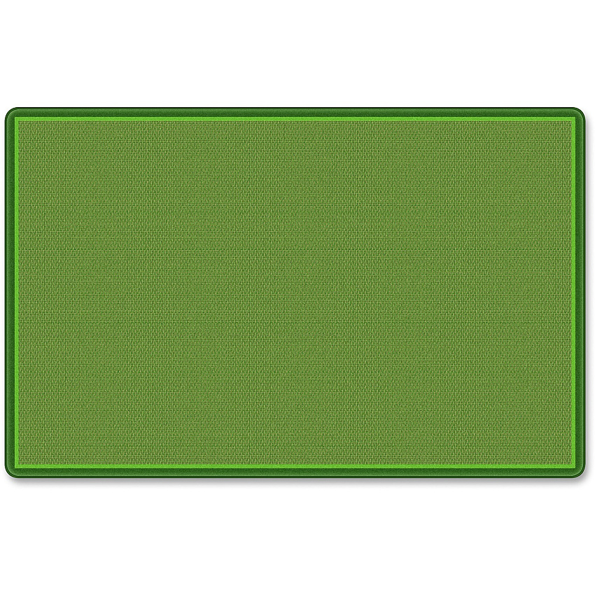Flagship Carpets All-Over Weave Solid Color Rug Classic - 12 ft Length x 90" Width - Green - Nylon - 1 Each (FE15344A)