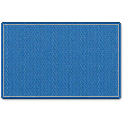 Flagship Carpets All-Over Weave Solid Color Rug Classic - 12 ft Length x 90" Width - Blue - Nylon - 1 Each (FE15444A)