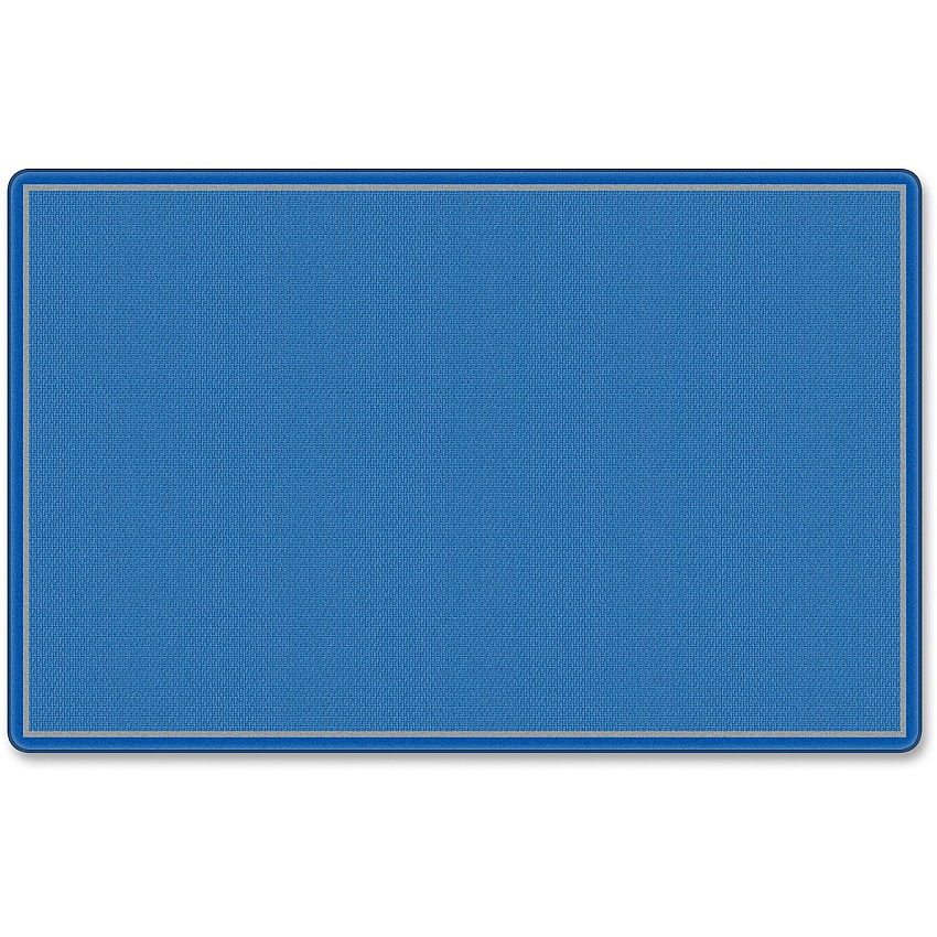 Flagship Carpets All-Over Weave Solid Color Rug Classic - 12 ft Length x 90" Width - Blue - Nylon - 1 Each (FE15444A)