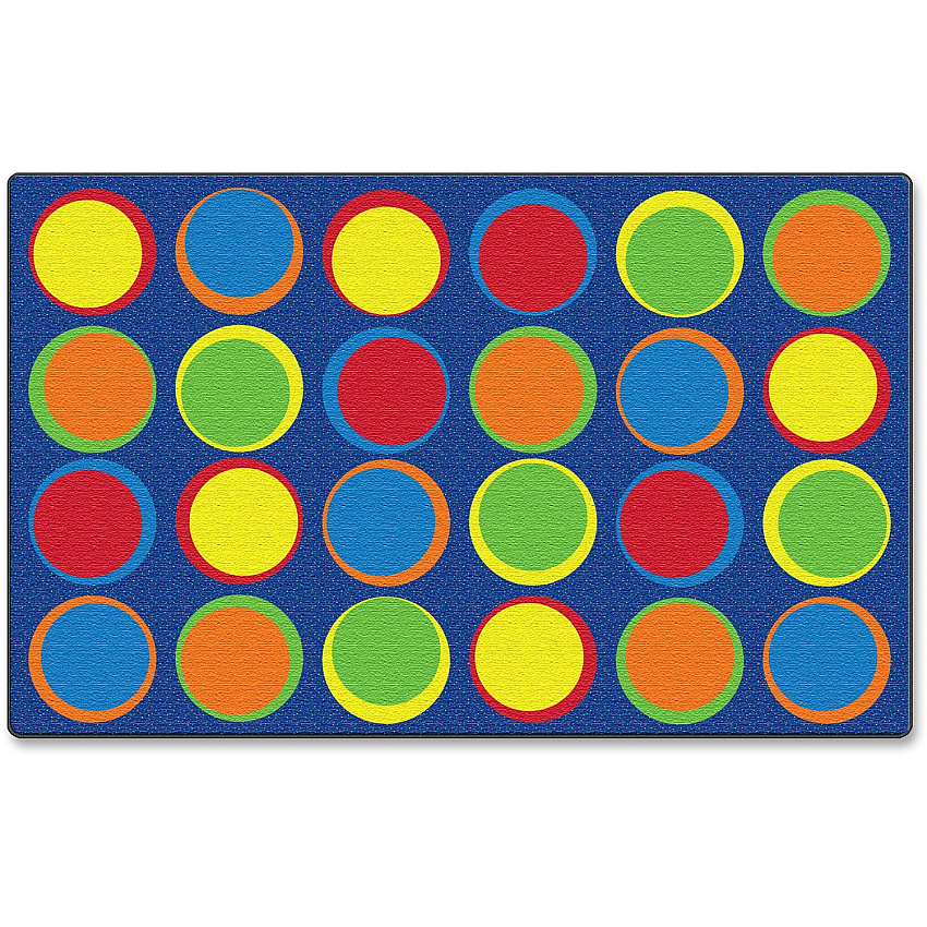 Flagship Carpets Cheerful Sitting Spots Rectangular Rug Classic - 12 ft Length x 90" Width - Rectangle - Multicolor - Nylon - 1 Each (FE30644A)