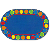 Flagship Carpets Cheerful Sitting Spots Oval Rug Classic - 13.16 ft Length x 10.75 ft Width - Oval - Multicolor - Nylon - 1 Each (FE30759A)