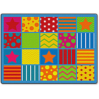 Flagship Carpets Silly Seating Classroom Rug 99.96" Length x 72" Width - Multicolor - 1 Each (FE33132A)