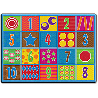 Flagship Carpets Counting Fun 20-seat Rug 99.96" Length x 72" Width - Multicolor - 1 Each (FE33632A)