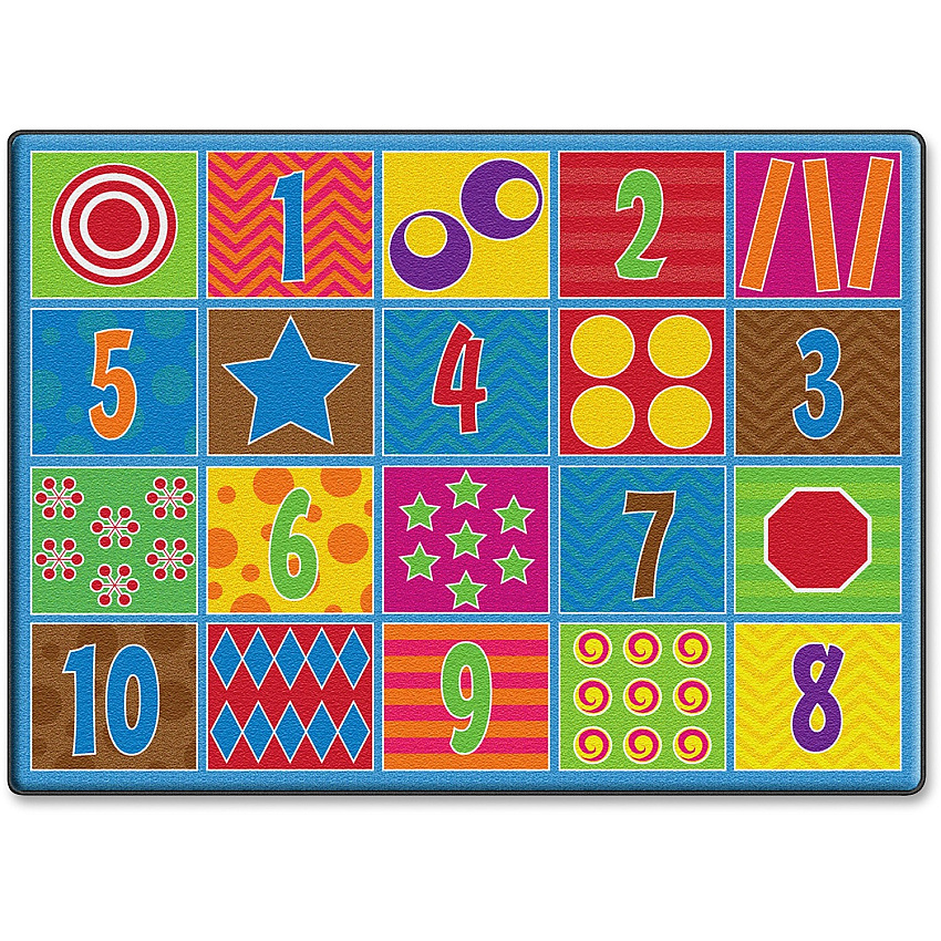 Flagship Carpets Counting Fun 20-seat Rug 99.96" Length x 72" Width - Multicolor - 1 Each (FE33632A)