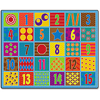 Flagship Carpets Counting Fun 30-seat Rug 13.16 ft Length x 10.75 ft Width - Multicolor - 1 Each (FE33658A)