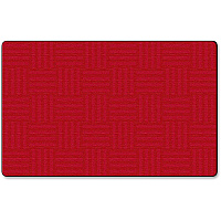 Flagship Carpets Solid Color Hashtag Rug 99.96" Length x 72" Width - Cherry - 1 Each (FE38532A)