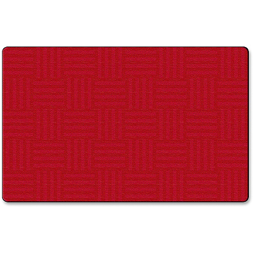 Flagship Carpets Solid Color Hashtag Rug 99.96" Length x 72" Width - Cherry - 1 Each (FE38532A)