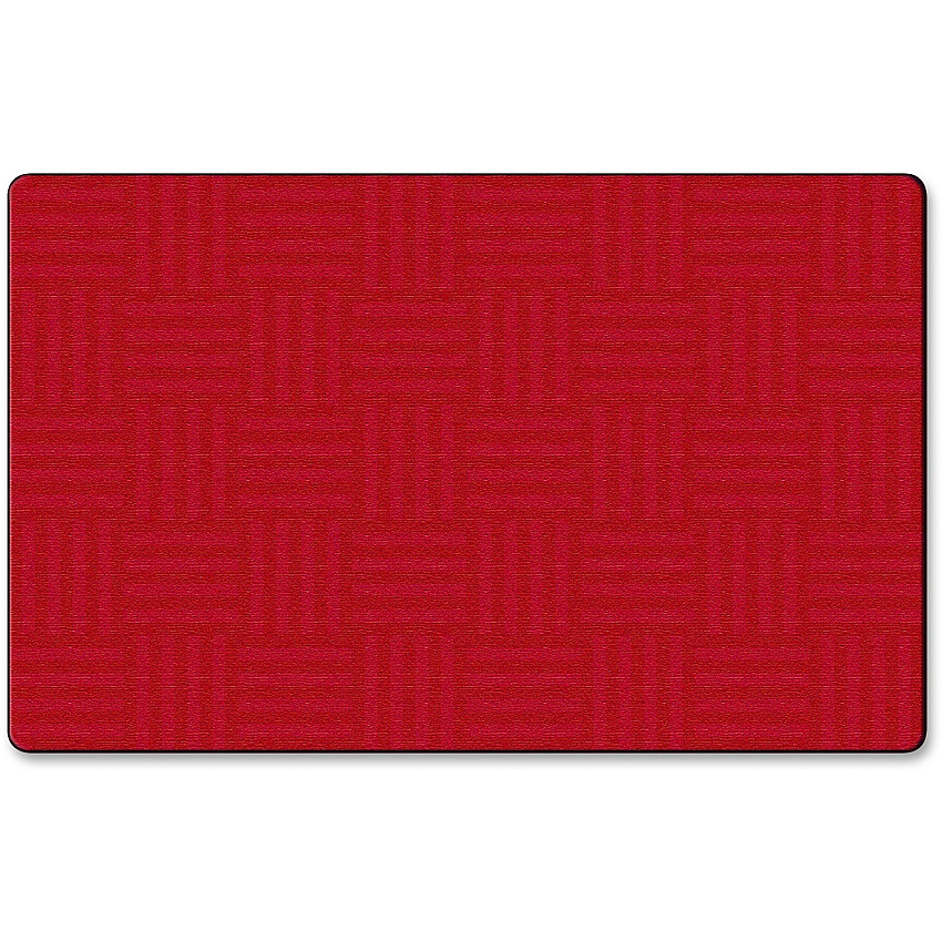 Flagship Carpets Solid Color Hashtag Rug 99.96" Length x 72" Width - Cherry - 1 Each (FE38532A)