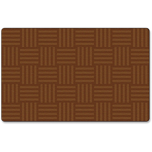 Flagship Carpets Solid Color Hashtag Rug 12 ft Length x 90" Width - Chocolate - 1 Each (FE38744A)