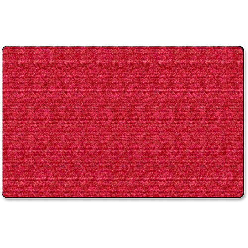 Flagship Carpets Solid Color Swirl Rug 99.96" Length x 72" Width - Cherry - 1 Each (FE39032A)