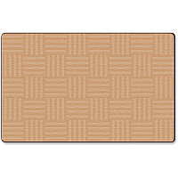 Flagship Carpets Solid Color Hashtag Rug 12 ft Length x 90" Width - Almond - 1 Each (FE39244A)