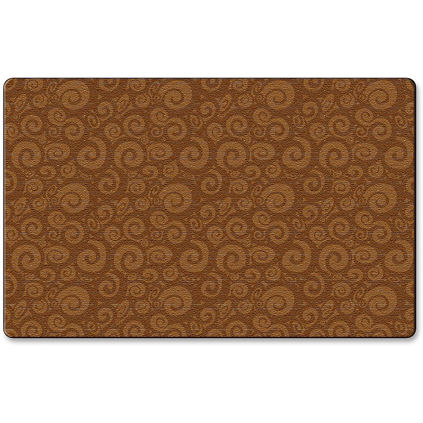 Flagship Carpets Solid Color Swirl Rug 12 ft Length x 90" Width - Chocolate - 1 Each (FE39344A)