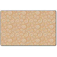 Flagship Carpets Solid Color Swirl Rug 99.96" Length x 72" Width - Almond - 1 Each (FE39432A)