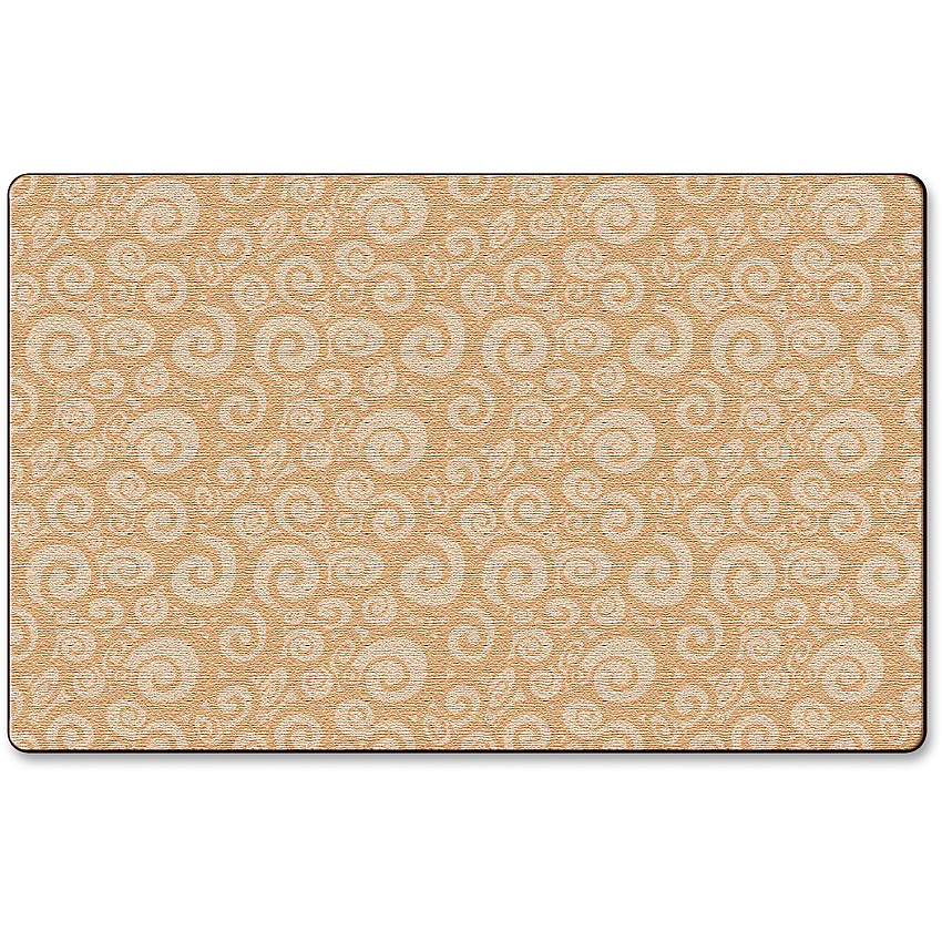 Flagship Carpets Solid Color Swirl Rug 99.96" Length x 72" Width - Almond - 1 Each (FE39432A)