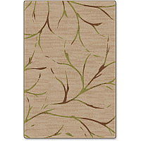 Flagship Carpets Natural/Sage Moreland Design Rug 72" Length x 48" Width - Natural Sage - Nylon - 1 Each (FM22322A)