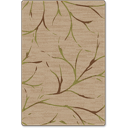 Flagship Carpets Natural/Sage Moreland Design Rug 72" Length x 48" Width - Natural Sage - Nylon - 1 Each (FM22322A)