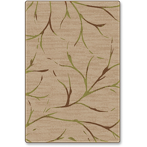 Flagship Carpets Natural/Sage Moreland Design Rug 108" Length x 72" Width - Natural Sage - Nylon - 1 Each (FM22334A)
