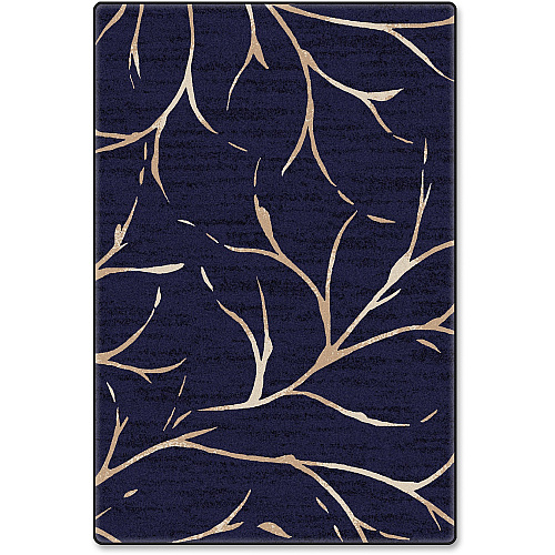 Flagship Carpets Nantucket Blue Moreland Design Rug 108" Length x 72" Width - Dark Blue - Nylon - 1 Each (FM22534A)