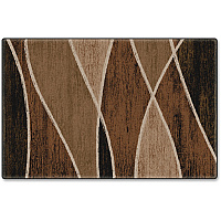 Flagship Carpets Chocolate Waterford Design Rug 72" Length x 48" Width - Chocolate - Fiber, Nylon - 1 Each (SM22422A)