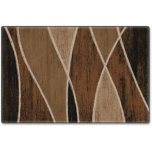 Flagship Carpets Chocolate Waterford Design Rug 108" Length x 72" Width - Chocolate - Fiber, Nylon - 1 Each (SM22434A)