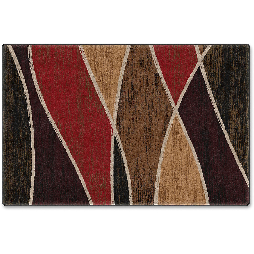 Flagship Carpets Red Waterford Design Rug 108" Length x 72" Width - Red - Fiber, Nylon - 1 Each (SM22534A)