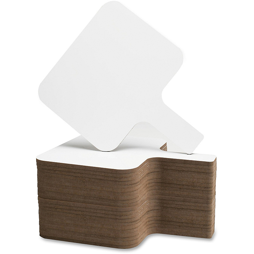 Flipside Products Flipside Rectangular Dry Erase Answer Paddle 8" (0.7 ft) Width x 9.8" (0.8 ft) Height - White Surface - Paddle - 24 / Pack (10040)