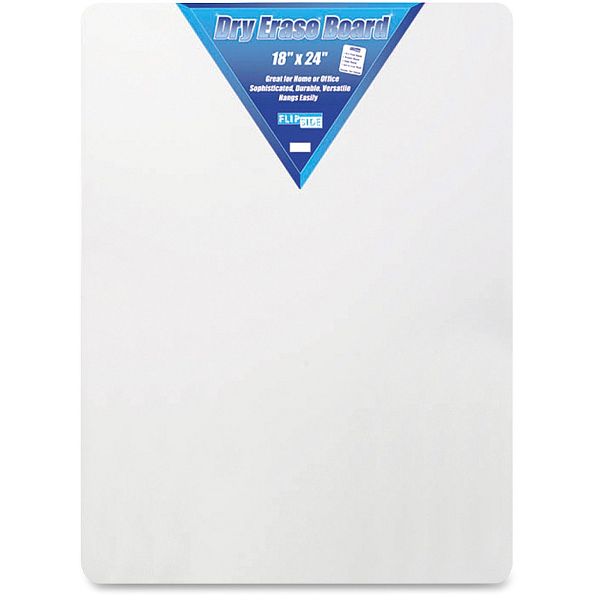 Flipside Products Flipside Unframed Dry Erase Board 18" (1.5 ft) Width x 24" (2 ft) Height - White Surface - Rectangle - 1 Each (10085)