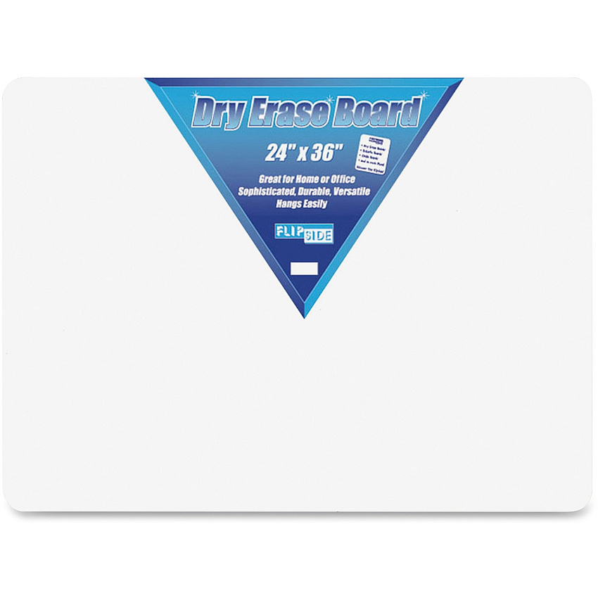 Flipside Products Flipside Unframed Dry Erase Board 24" (2 ft) Width x 36" (3 ft) Height - White Surface - Rectangle - 1 Each (10088)