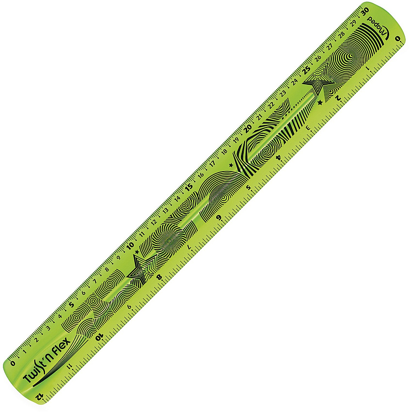 Maped Helix Twist-n-Flex 12" Ruler 12" Length - Imperial, Metric Measuring System - 1 Each - Assorted (279010)