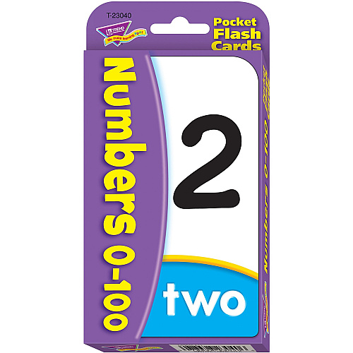 Trend Numbers 0-100 Flash Cards Theme/Subject: Learning - Skill Learning: Number, Word - 56 Pieces - 5+ - 56 / Box (23040)