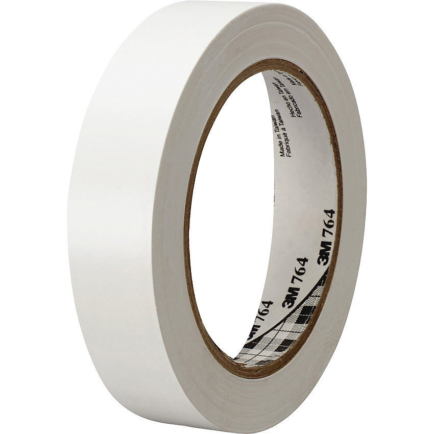 3M General-Purpose Vinyl Tape 764 36 yd Length x 1" Width x 5 mil Thickness - White - Rubber - 4 mil - Polyvinyl Chloride (PVC) Backing - 1 Roll (764136WHT)