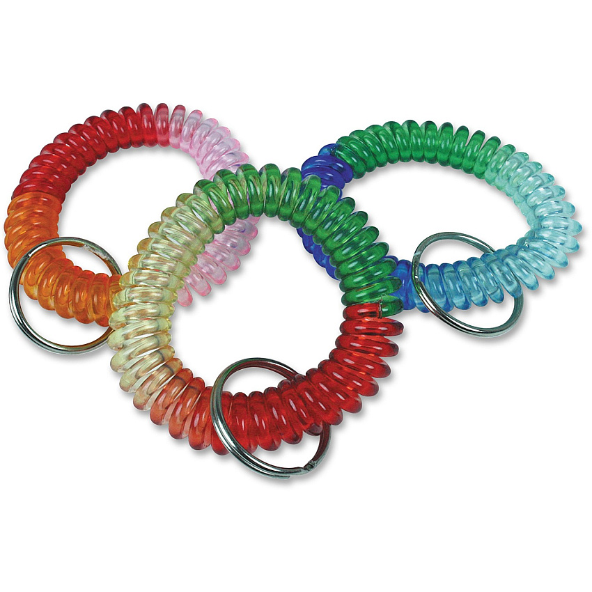 The Pencil Grip Key Ring Wrist Coil 1.5" Height x 1.5" Width x 1.5" Length - 1 Each (26001)