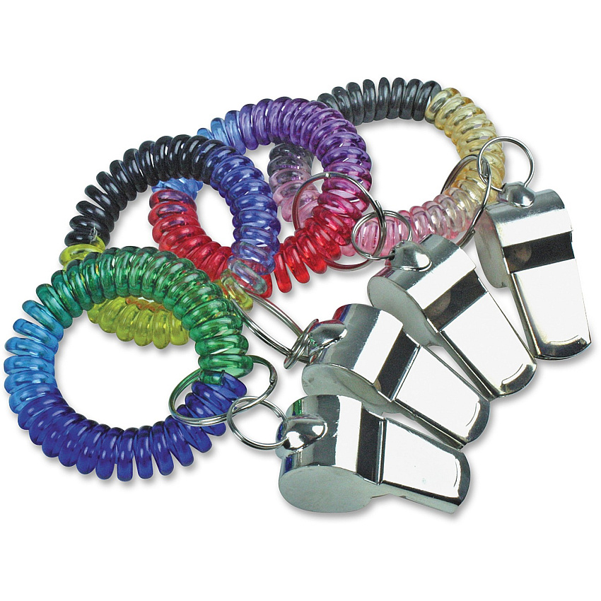 The Pencil Grip Wrist Coil Whistle 1.5" Height x 1.5" Width x 1.5" Length - Stainless Steel - 1 Each (26201)