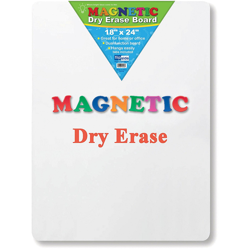 Flipside Products Flipside Magnetic Dry Erase Board 18" (1.5 ft) Width x 24" (2 ft) Height - White Surface - Rectangle - Magnetic - 1 Each (10026)