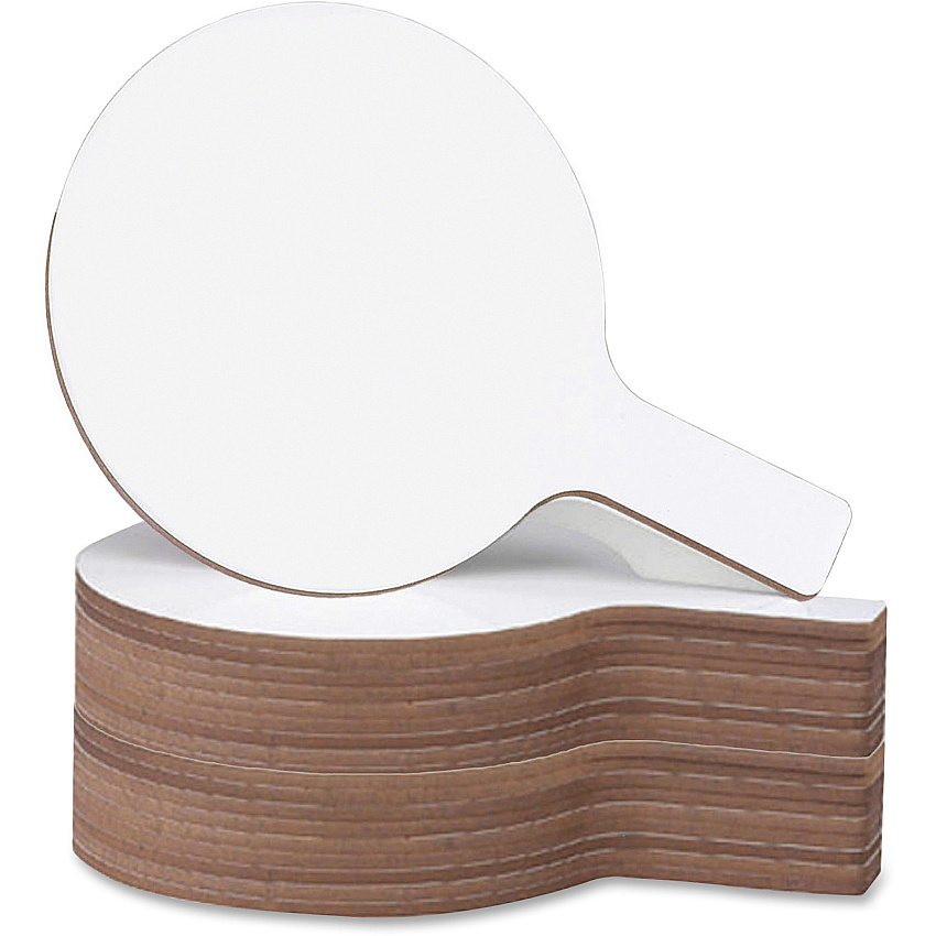 Flipside Products Flipside Mini Dry Erase Answer Paddle 5" (0.4 ft) Width x 9" (0.8 ft) Height - White Surface - Paddle - 24 / Pack (10037)