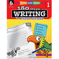 Shell Education 1st Grade 180 Days of Writing Book Printed Book 216 Pages - Shell Educational Publishing Publication - Book - Grade 1 - 1 Each (51524)