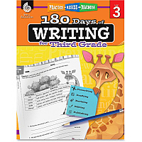 Shell Education 3rd Grade 180 Days of Writing Book Printed Book 216 Pages - Shell Educational Publishing Publication - Book - Grade 3 - 1 Each (51526)