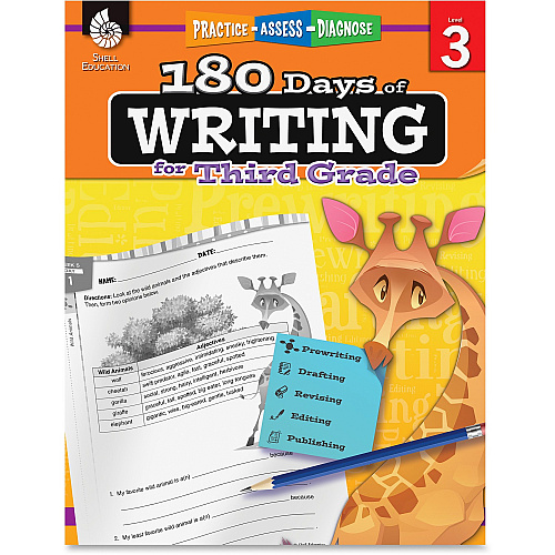 Shell Education 3rd Grade 180 Days of Writing Book Printed Book 216 Pages - Shell Educational Publishing Publication - Book - Grade 3 - 1 Each (51526)