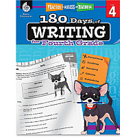 Shell Education 4th Grade 180 Days of Writing Book Printed Book 216 Pages - Shell Educational Publishing Publication - Book - Grade 4 - 1 Each (51527)