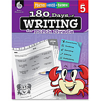 Shell Education 5th Grade 180 Days of Writing Book Printed Book 224 Pages - Shell Educational Publishing Publication - Book - Grade 5 - 1 Each (51528)