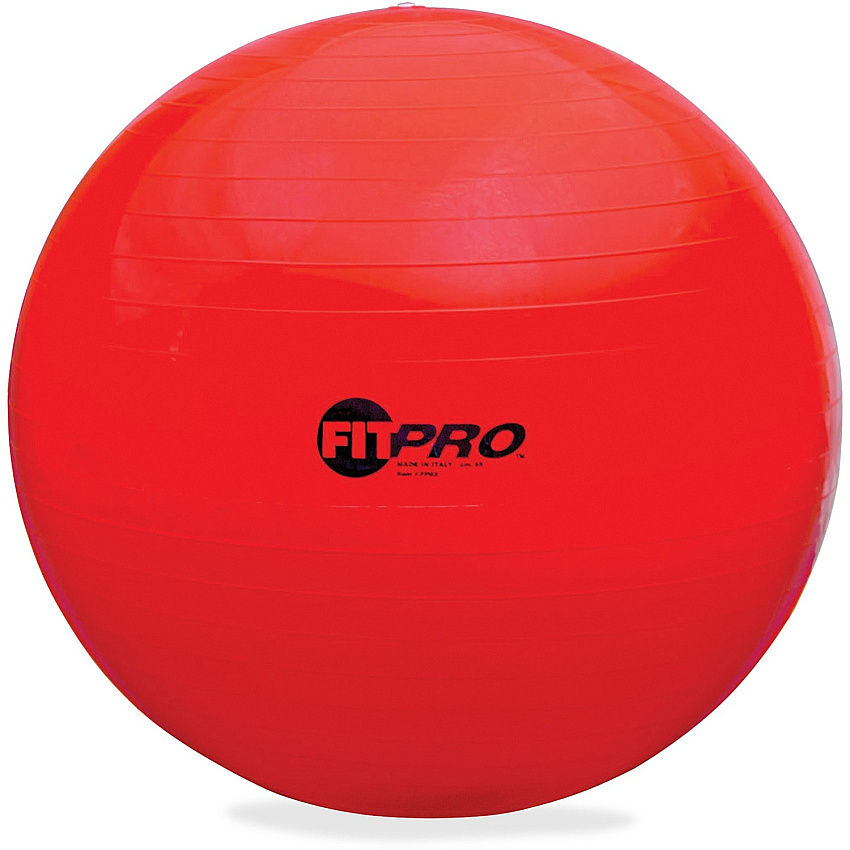 Champion Sports FitPro Training/Exercise Ball Red - Resin (FP65)