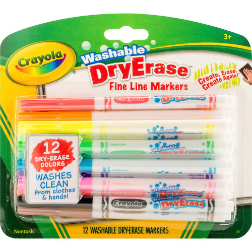Crayola Washable Dry Erase Fine Line Markers (985912)