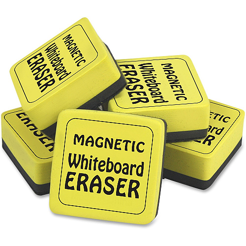 The Pencil Grip Magnetic Whiteboard Eraser Class Pack 2" Width x 2" Length - Durable, Soft, Magnetic - Yellow - 24 / Pack (3552)