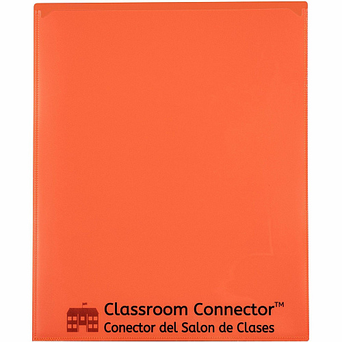C-Line Classroom Connector Letter Report Cover 8 1/2" x 11" - 2 Internal Pocket(s) - Orange - 25 / Box (32002)