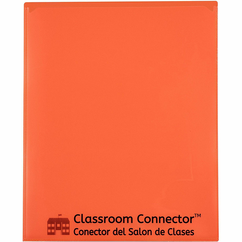 C-Line Classroom Connector Letter Report Cover 8 1/2" x 11" - 2 Internal Pocket(s) - Orange - 25 / Box (32002)