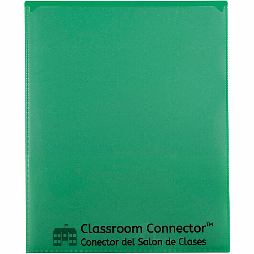 C-Line Classroom Connector Letter Report Cover 8 1/2" x 11" - 2 Internal Pocket(s) - Green - 25 / Box (32003)