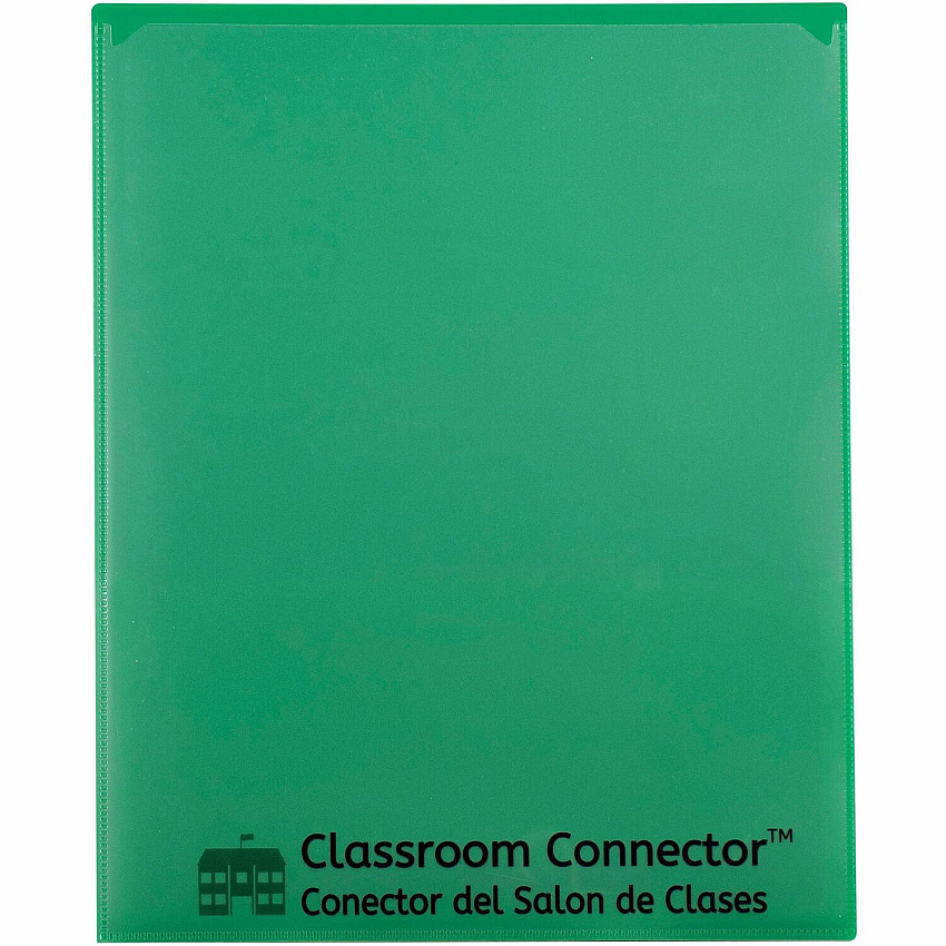 C-Line Classroom Connector Letter Report Cover 8 1/2" x 11" - 2 Internal Pocket(s) - Green - 25 / Box (32003)