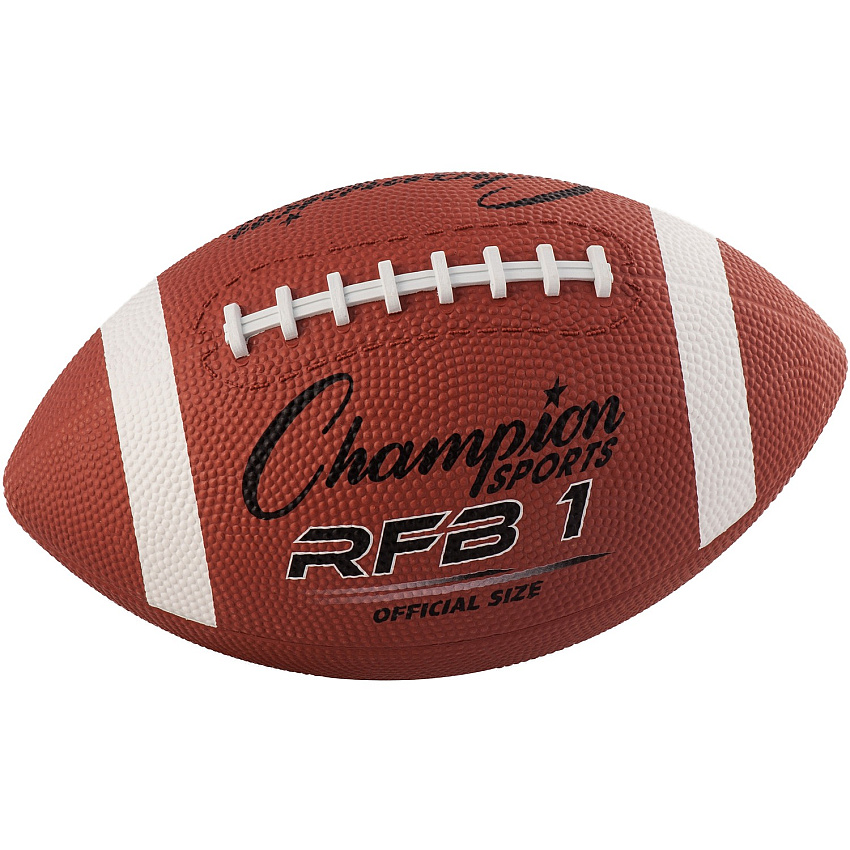 Champion Sports Official Size Rubber Football 11.50" - Official - Rubber - 1  Each (RFB1)